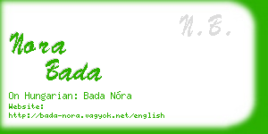 nora bada business card